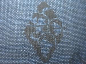 アンティーク　花菱模様織出し本場泥大島紬着物（5マルキ）